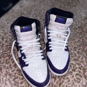 Jordan Athletic Shoes - White and Purple